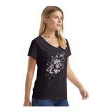 Women's Short Sleeve V-Neck Graphic T-Shirt Print  T-Shirt