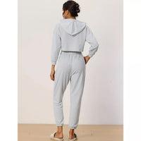 Women Pullover Hoodie Pockets Sweatpants Sport Jogger Sweatsuit