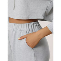 Women Pullover Hoodie Pockets Sweatpants Sport Jogger Sweatsuit