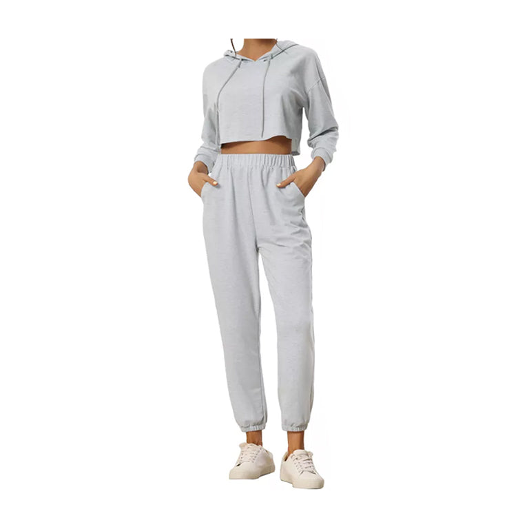 Women Pullover Hoodie Pockets Sweatpants Sport Jogger Sweatsuit