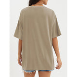 Women Oversized T Shirts tee shirts solid color shirt