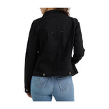 Women's Long Sleeve Denim Jackets Basic Button Down Jean Jacket with Pockets