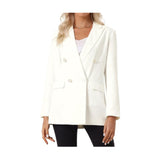 Women's One Button Boyfriend Blazer for Work Casual - Ladies Jackets Outfits Suits for Work