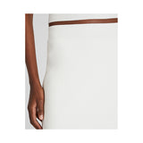 Women Ribbed Pencil Skirt white skirt