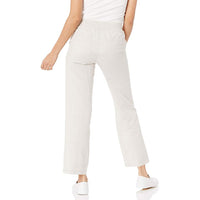 Women's Linen Blend Drawstring Wide Leg Pant