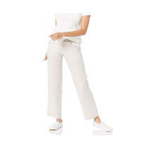 Women's Linen Blend Drawstring Wide Leg Pant