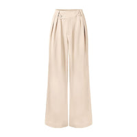 Womens Wide Leg Pants High Waisted Slacks Straight Long Work Business Trousers with Pockets