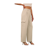 Womens High Waisted Wide Leg Cargo Pants Baggy Casual Work Pants with 4 Pockets