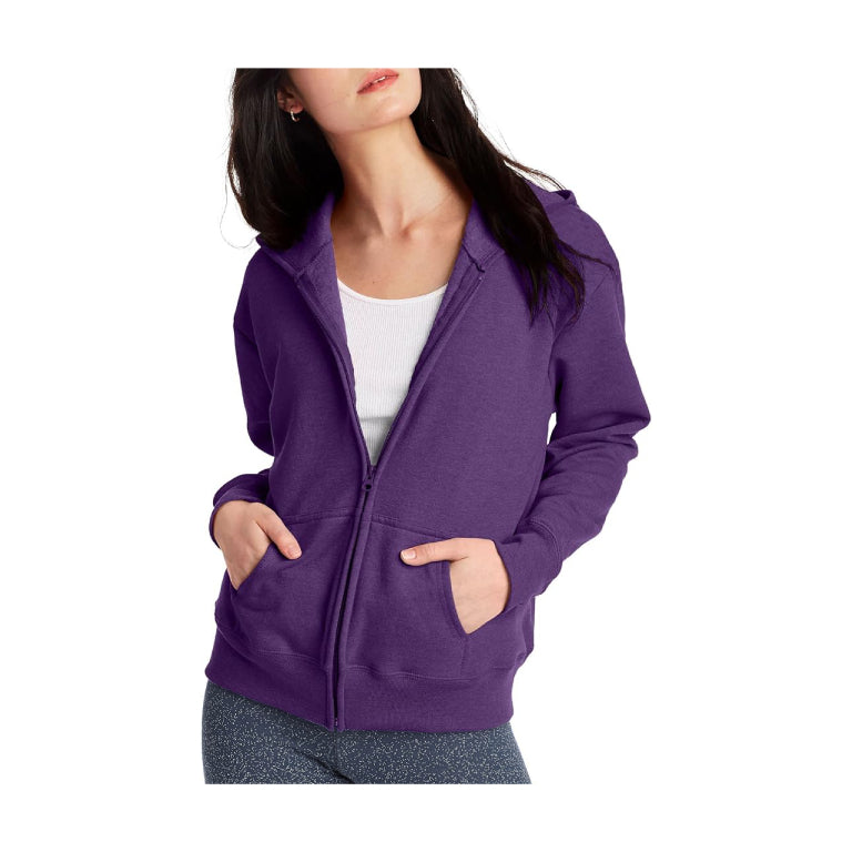 Womens Hoodie, Ecosmart Fleece Full-zip Hoodie, Zip-up Hooded Sweatshirt