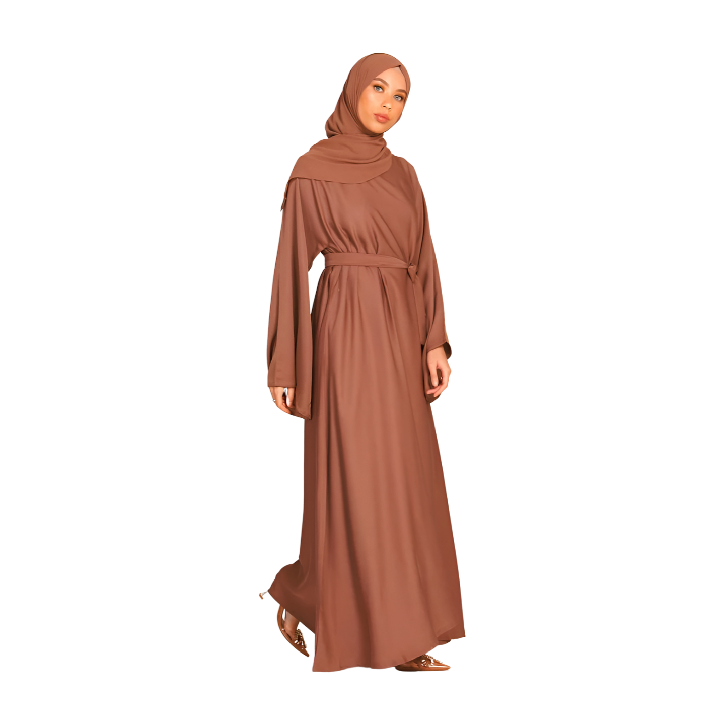 FLARED SLEEVE UMBRELLA CUT CLOSED ABAYA