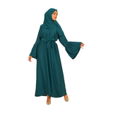 PLAIN CLOSED ABAYA WITH BELL SLEEVES