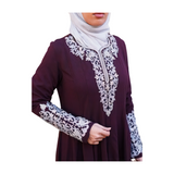 Islam Embroidery Abaya Gown with Diamond